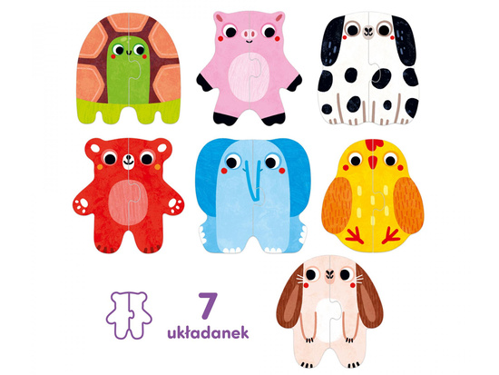 CzuCzu Moje pierwsze puzzle Zwierzątka 7 układanek 15m+ ZA6092 
