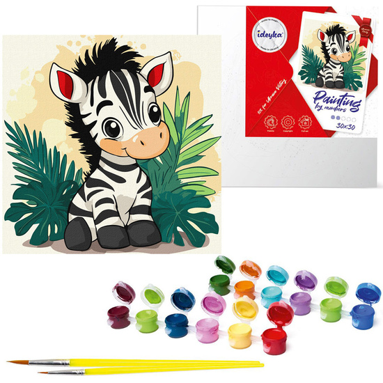 Painting by numbers 30x30cm KHO1273 Happy zebra AP0088