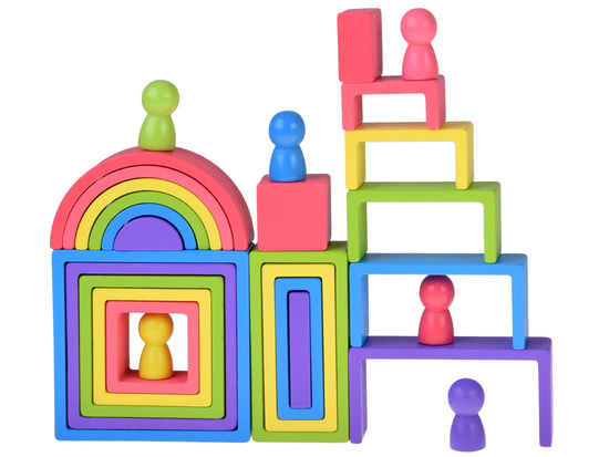 Wooden Montessori puzzle - pieces of different shapes ZA5859