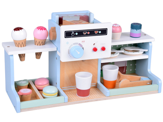 Wooden Coffee Shop & Ice Cream Parlor – Dessert and Ice Cream Playset ZA5937