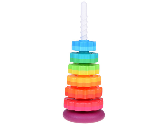 Rainbow spiral tower for stacking sensory toy for children ZA5286