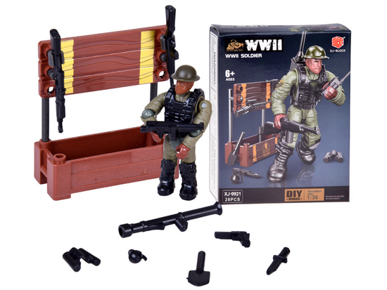 WWII soldier figures, model to assemble, 28 pieces, ZA5723