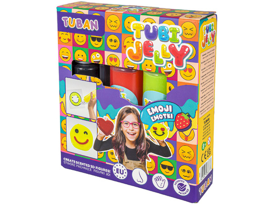 TUBAN creative set Tubi Jelly Emoticons 3 colors gel figures ZA6126