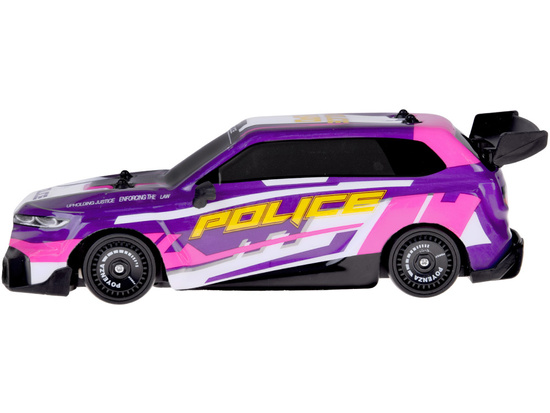 Remote controlled drift car with backlight and replaceable tires 4WD RC0744