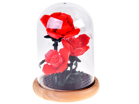 Illuminated ROSE under the dome - flowers, 219 pieces ZA5901