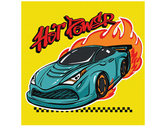 Painting by numbers for kids 25x25cm KHO1192 Motor racing AP0063