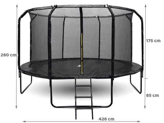 Trampolina ogrodowa SkyFlyer + drabinka 14FT 426cm