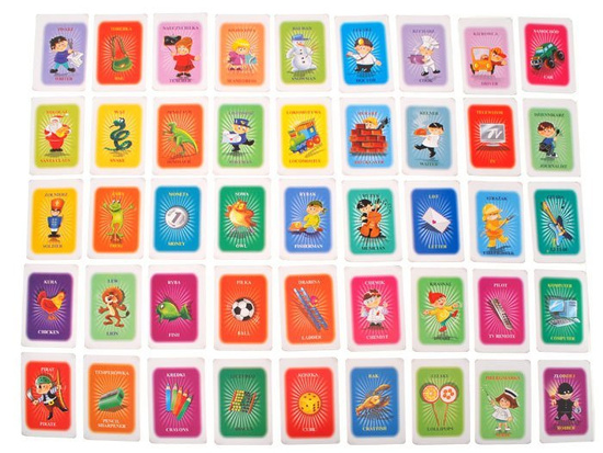 Java Party game SMALL CHARACTERS - 110 Polish-English phrases GR0245