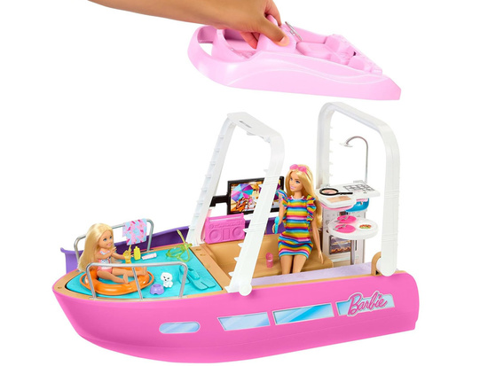 Mattel Barbie Motorboat for dolls with INTERIOR TRANSFORMATION + accessories ZA6042