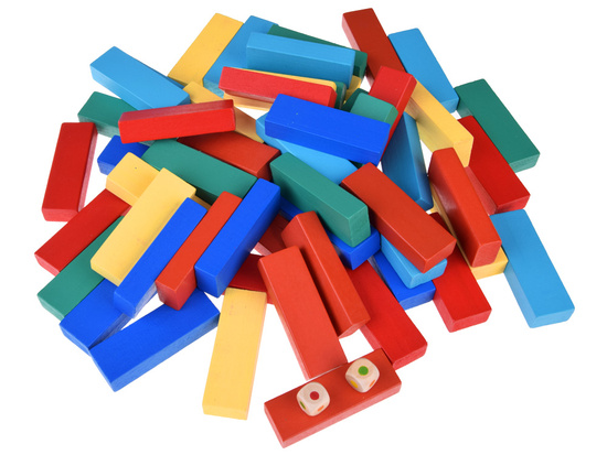 Jenga game Swaying tower colored blocks GR0627