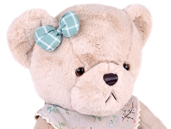 Teddy bear - beige Zosia 58cm in green VINTAGE dress ZA5923 D