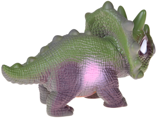 Interactive Rubber Triceratops Dinosaur Figurine with Roaring Sound ZA5726