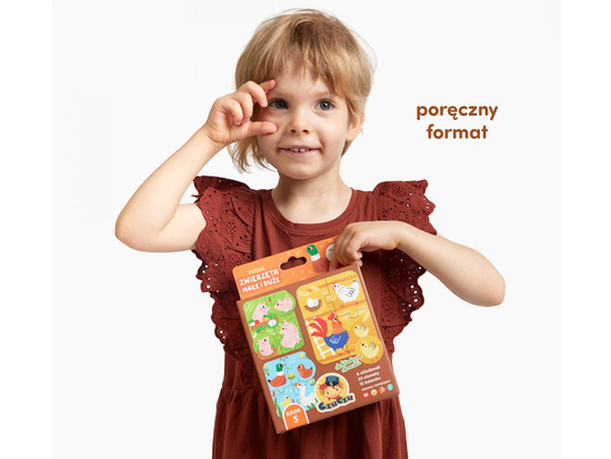 CzuCzu Puzzle Zwierzęta małe i duże 6 układanek i 12 żetonów 2+ ZA6094