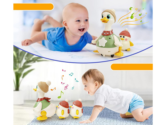 Interactive Duck Family Walking duck with baby ducklings ZA5422