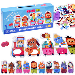 Educational puzzle Train with animals for learning the alphabet, 40 pieces ZA5751