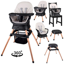 Multifunctional 6-in-1 swivel feeding chair for children ZA5659