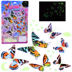 Magiczne Fluorescencyjne Motyle i Gwiazdki – Świecące Naklejki  ZA5681