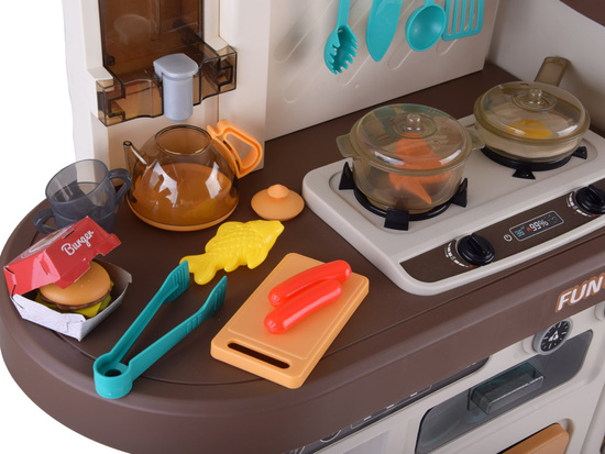interactive brown kitchen for children + effects: light and sound pair ZA5766