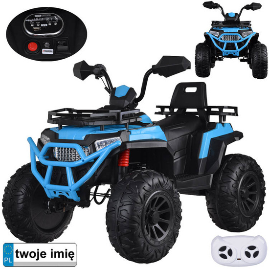 Large battery-powered quad bike for children 4x4, gas in the handle, shock absorber PA0315