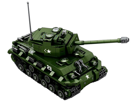 Reobrix Licensed Building Blocks Sherman M4A3E8 Tank 836 pcs ZA5806