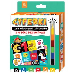 Aksjomat Cyferki karty edukacyjne i kolorowanka 5+ KS0783