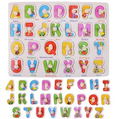 Wooden letters ABECADŁO wooden 2in1 + English ZA475