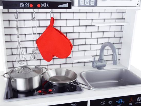 Large wooden kitchen SCANDINAVIAN STYLE Light + sound ACCESSORIES ZA3717