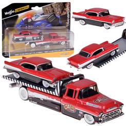 Licensed 1:64 Chevrolet Flatbed 1957 and Bel Air ZA5864 diecast cars