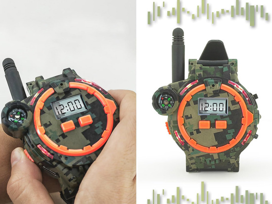 Walkie talkie 2 Multifunction watches Range 200m Compass ZA5463