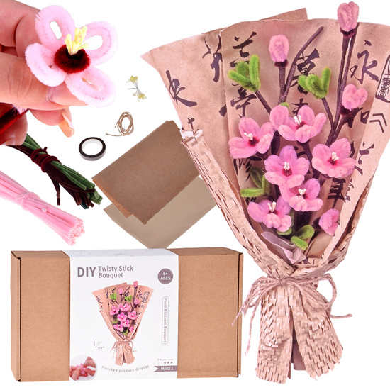 DIY Creative Kit Make a Fabric Flower Bouquet JAPANESE CHERRY ZA5867