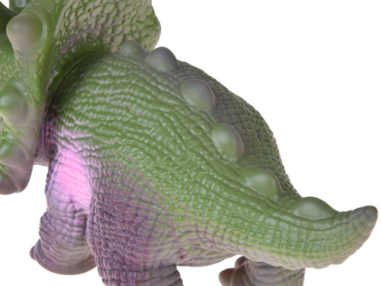 Interactive Rubber Triceratops Dinosaur Figurine with Roaring Sound ZA5726