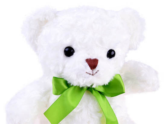 Plush White Teddy Bear Soft Toy 30cm ZA4455