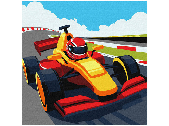 Malowanie po numerach 30x30cm KHO8559 Barwne wyścigi AP0070