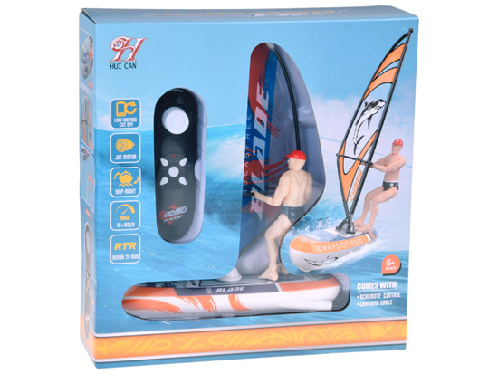 Remote-controlled, luminous WINDSURFER floating with remote control RC0740