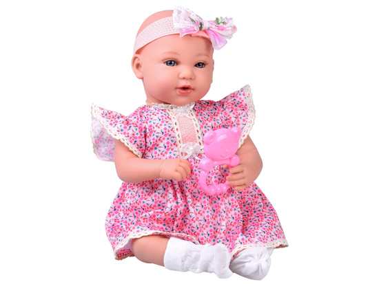 Interactive BOBAS doll 46cm - in a lilac dress + accessories ZA5834