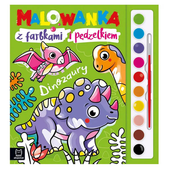 Aksjomat Malowanka z farbkami i pędzelkiem. Dinozaury KS0930