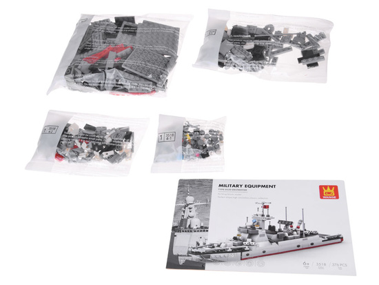 Klocki Techniczne Wange Okręt Type 052D Destroyer Statek 376ele  ZA5673