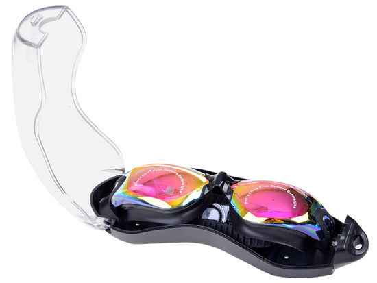 ZESTAW Okulary do pływania UV ANTI-FOG + zatyczki do uczu i nosa SP0792 RO