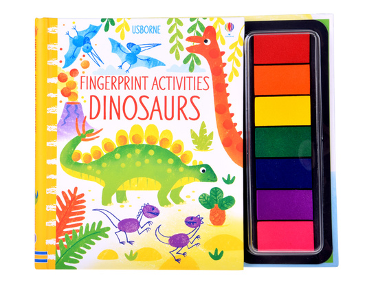 Creative finger painting book DINOSAURS 64 pages 7 colors AP0048
