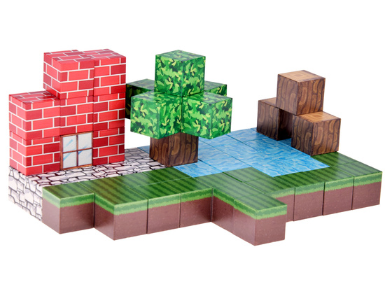 Magnetic construction blocks 144 pieces cubes cubes pixels ZA6005