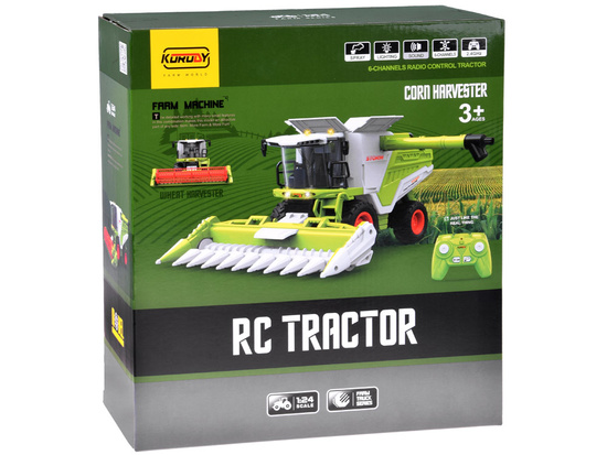 Large Combine Harvester for Corn Grain with SMOKE Light Sound Remote Control RC0716