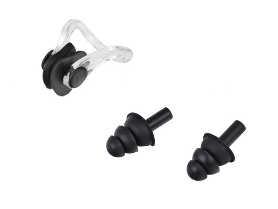 SET UV ANTI-FOG swimming goggles + ear and nose plugs SP0792 CY