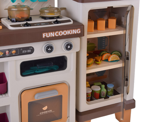 interactive brown kitchen for children + effects: light and sound pair ZA5766