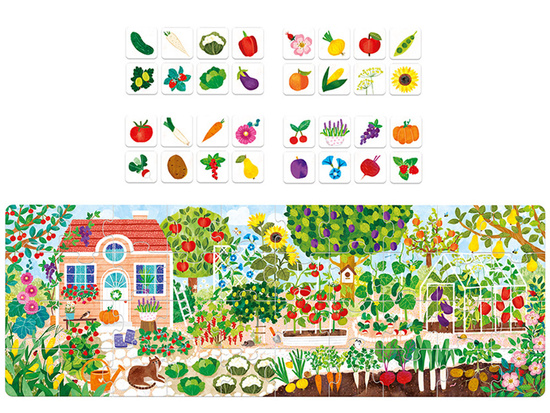 CzuCzu Puzzle edukacyjne Co rośnie w ogródku 40ele + plakat ZA5144