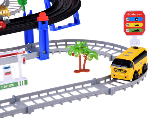 Electric Train Set 2-in-1 – Locomotive with Carriages + Track and Bus ZA5886