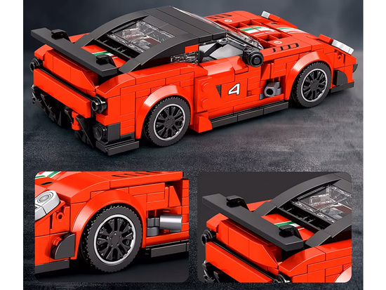 Technical blocks Supersport car RED spoiler 413 pieces ZA5261