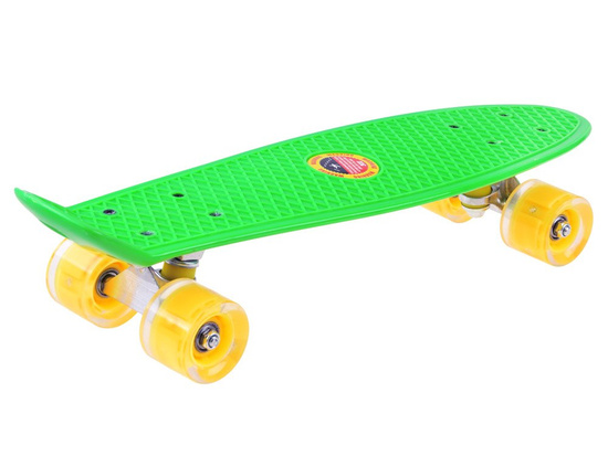 FISZKA skateboard for children up to 50kg LED glowing wheels SP0575