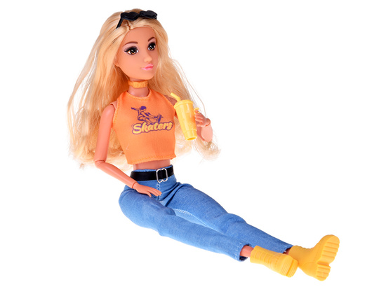 Fashionable Anlily influencer doll winter outfit fur accessories ZA5701