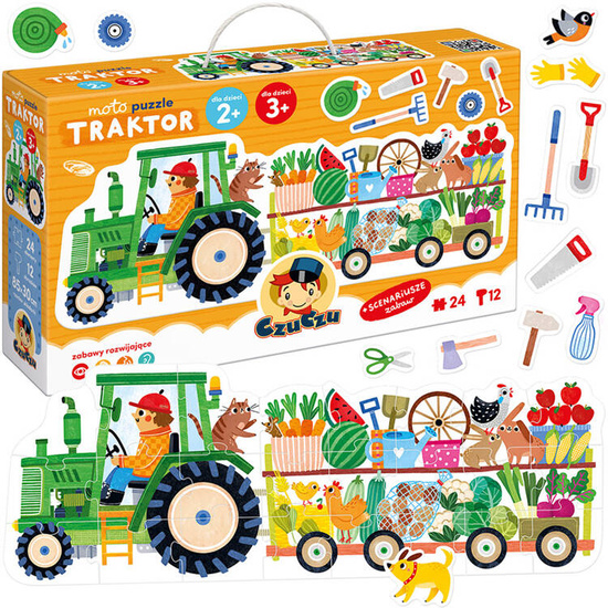 CzuCzu Moto puzzle Traktor moto puzzle dla dzieci 24 elementy ZA5555