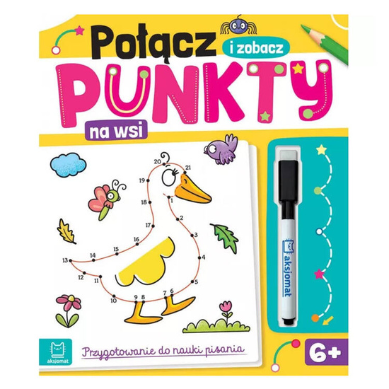 Aksjomat Połącz punkty i zobacz! Na wsi. Ścieralny pisak KS0966